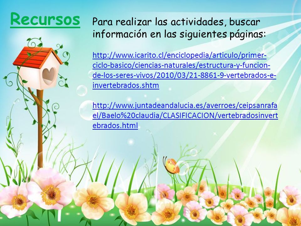 Recursos Para realizar las actividades, buscar información en las siguientes páginas: