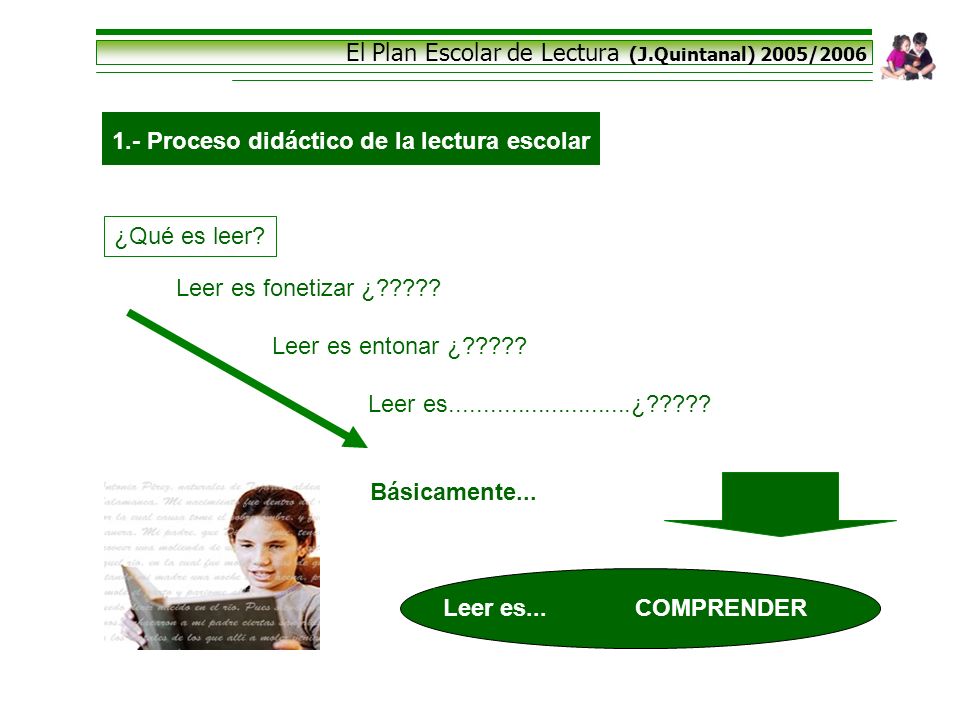 El Plan Escolar de Lectura (J.Quintanal) 2005/2006