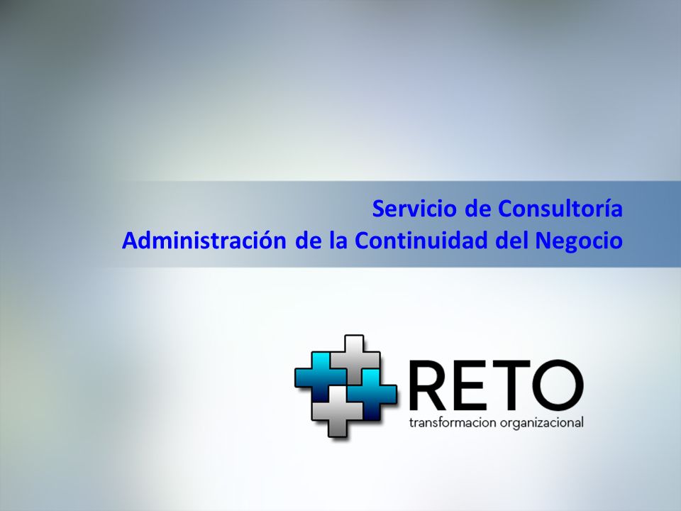 Servicio de Consultoría Administración de la Continuidad del Negocio