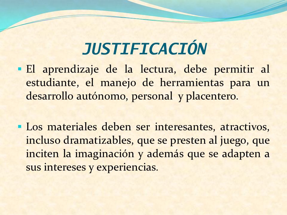 JUSTIFICACIÓN