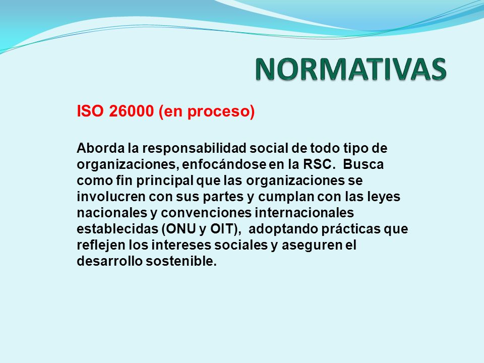 NORMATIVAS ISO (en proceso)