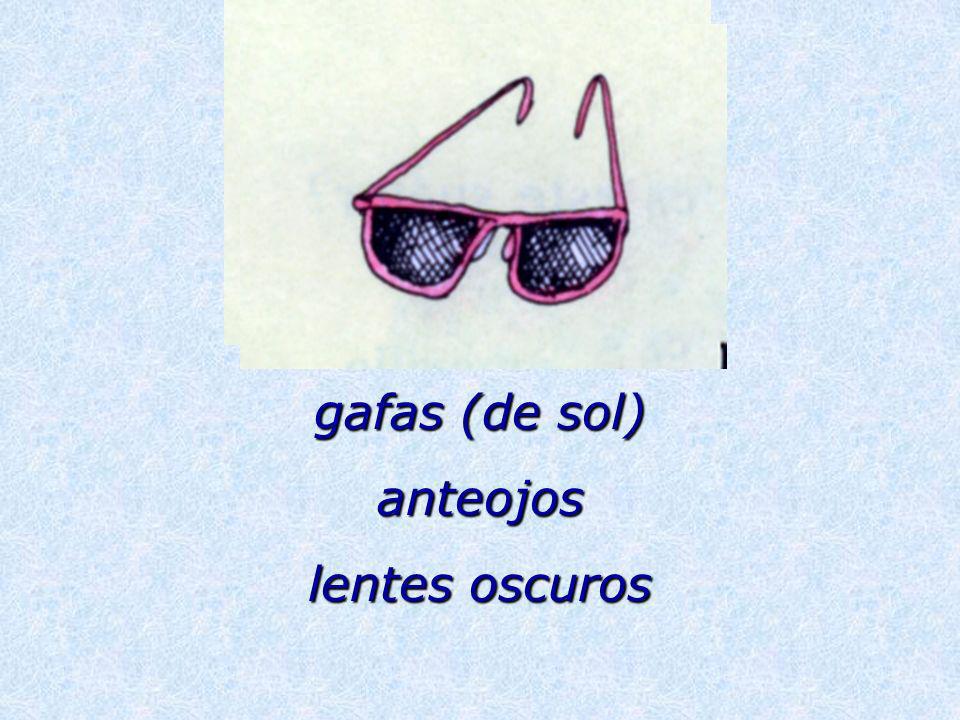 gafas (de sol) anteojos lentes oscuros