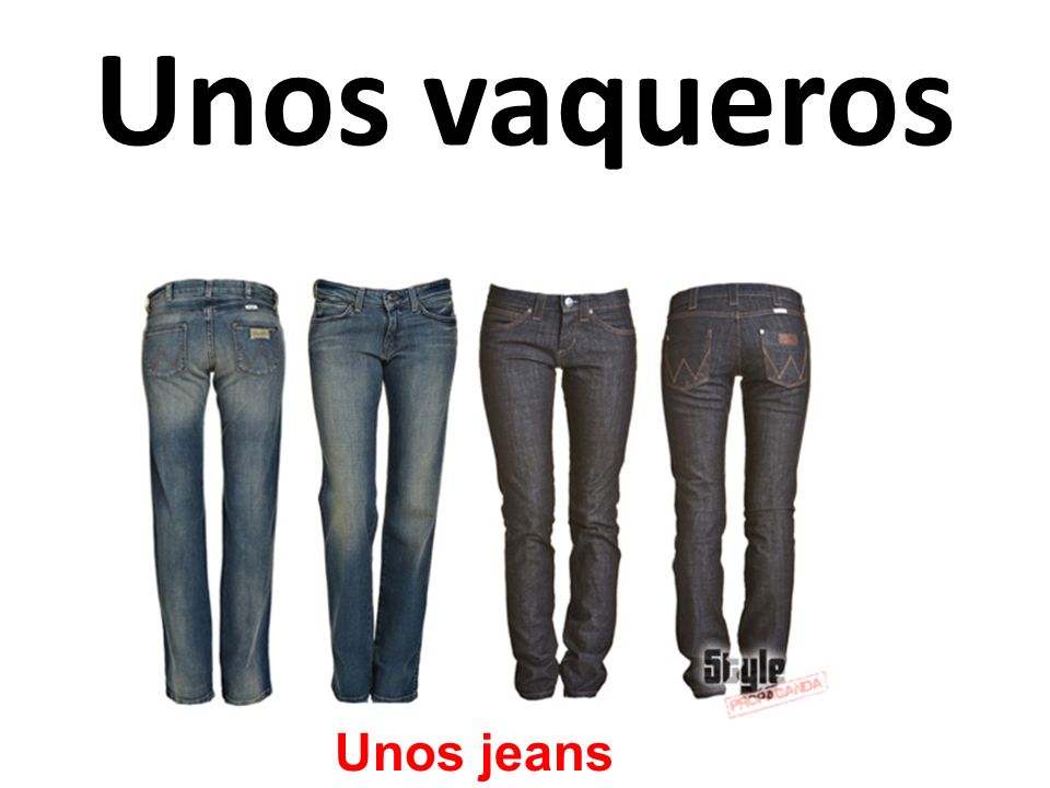 Unos vaqueros Unos jeans