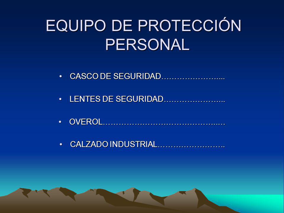 EQUIPO DE PROTECCIÓN PERSONAL