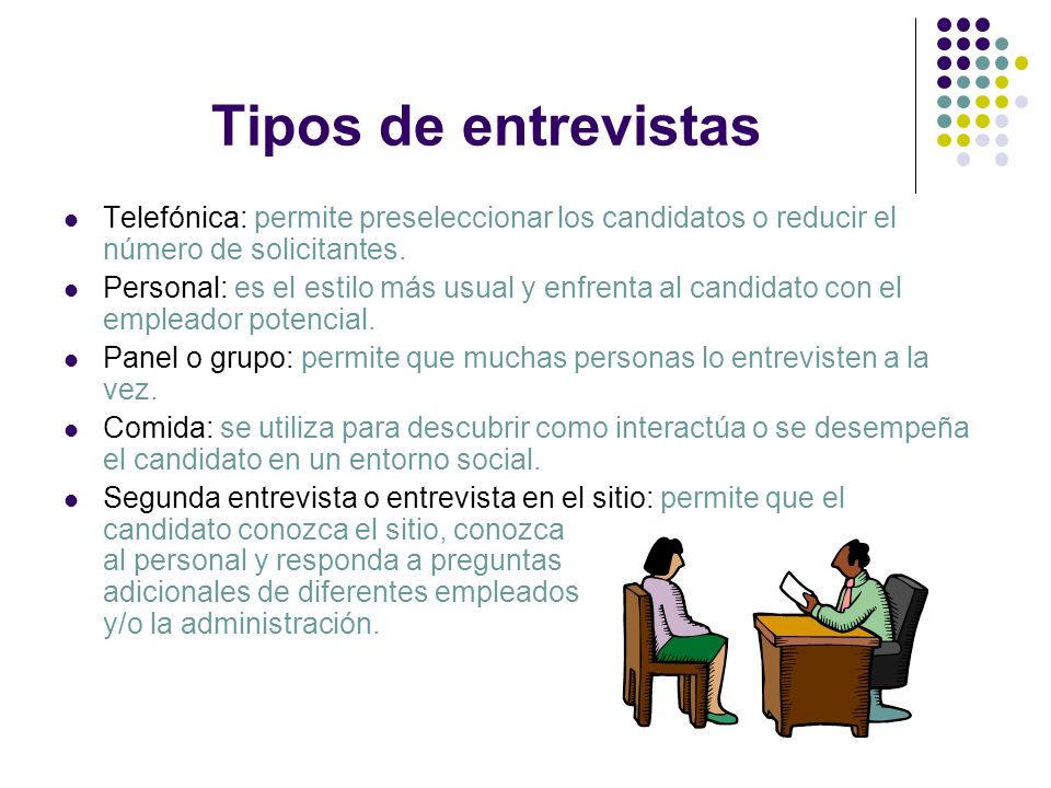 Tipos de entrevistas Telefónica: permite preseleccionar los candidatos o reducir el número de solicitantes.