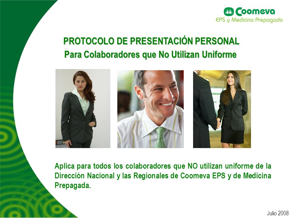 PROTOCOLO DE PRESENTACIÓN PERSONAL Para Colaboradores que No Utilizan Uniforme