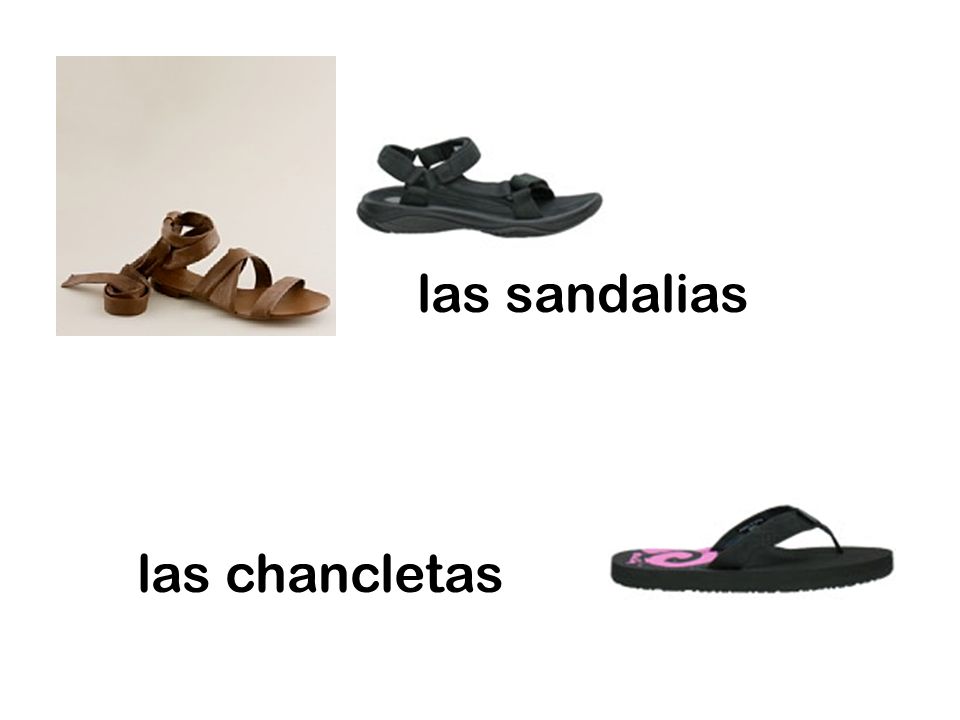 las sandalias las chancletas