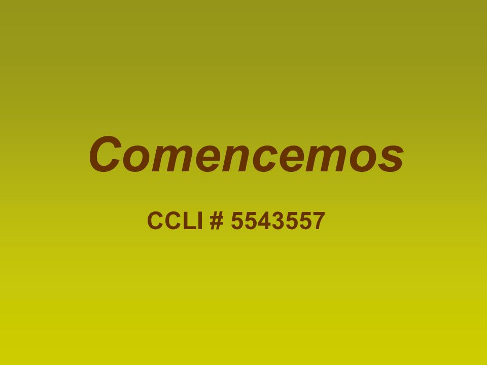 Comencemos CCLI #