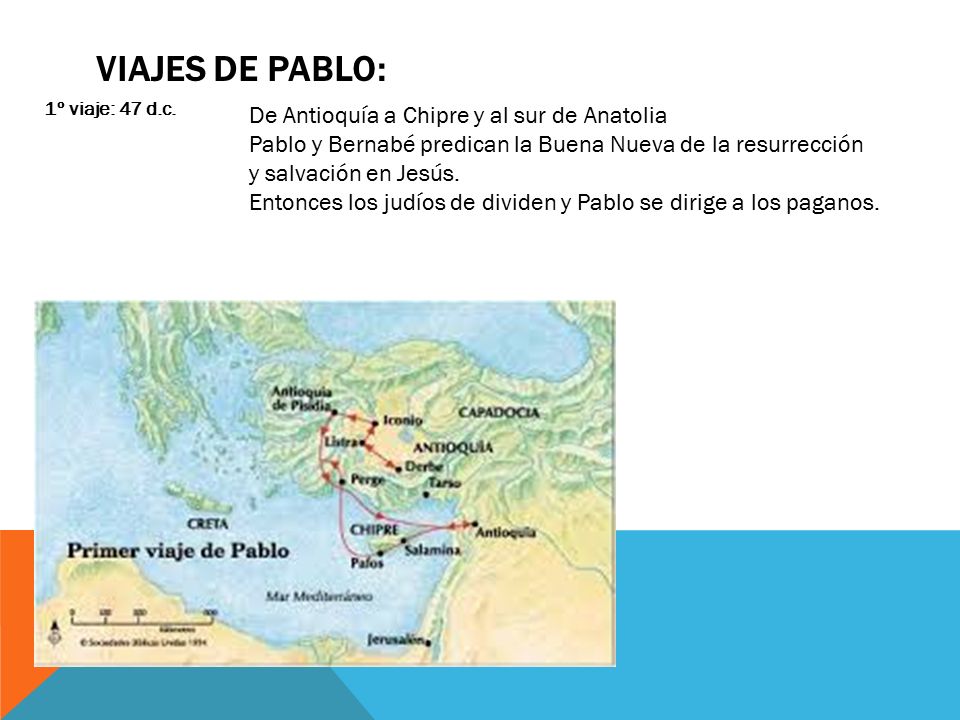 Viajes de pablo: De Antioquía a Chipre y al sur de Anatolia