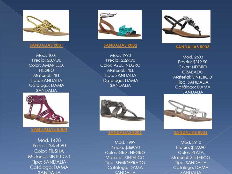 SANDALIAS R001 Mod Precio: $ Color: AMARILLO, NEGRO Material: PIEL Tipo: SANDALIA Catálogo: DAMA SANDALIA.