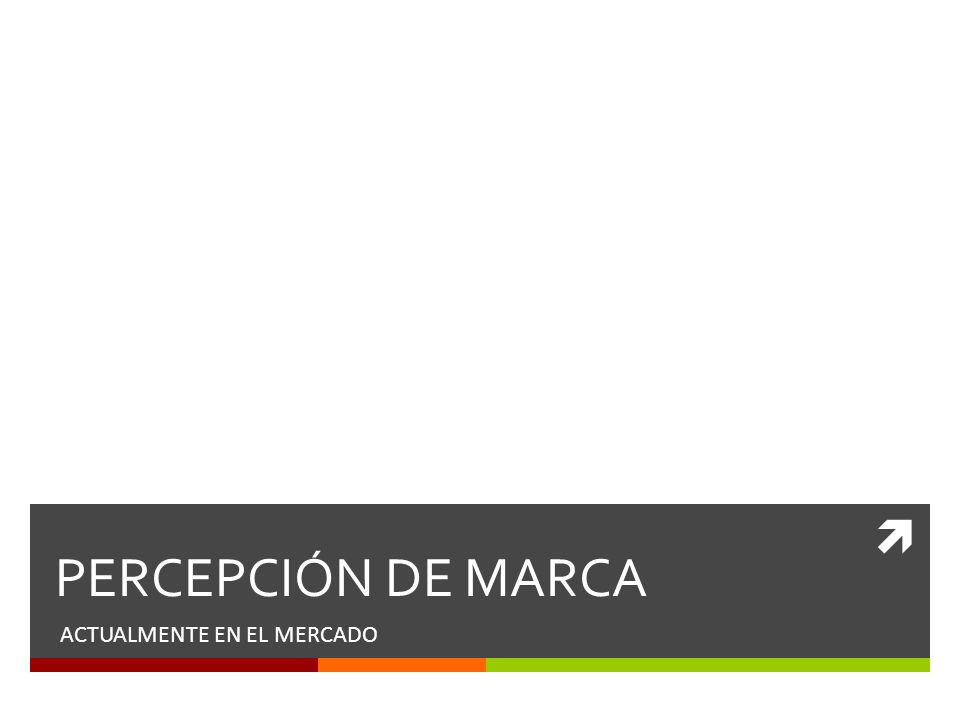 PERCEPCIÓN DE MARCA ACTUALMENTE EN EL MERCADO