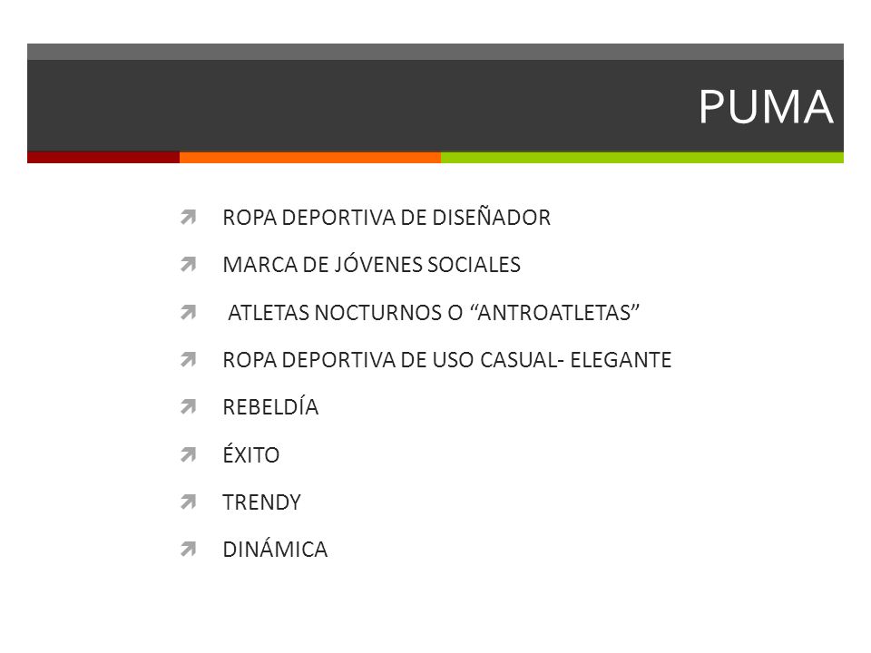 PUMA ROPA DEPORTIVA DE DISEÑADOR MARCA DE JÓVENES SOCIALES