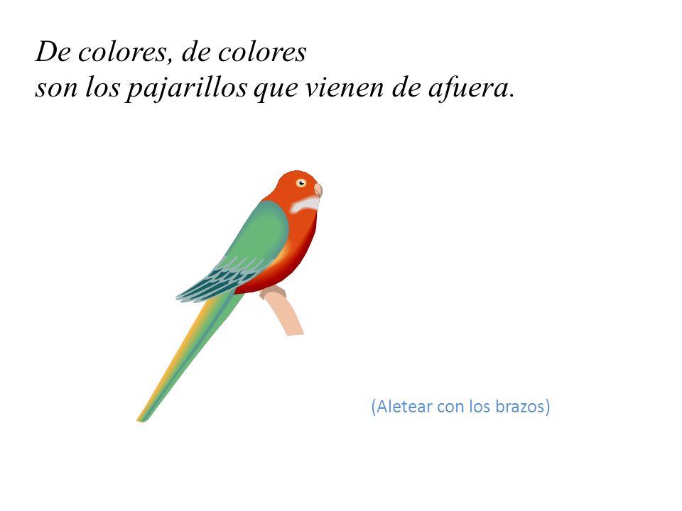 De colores, de colores son los pajarillos que vienen de afuera.