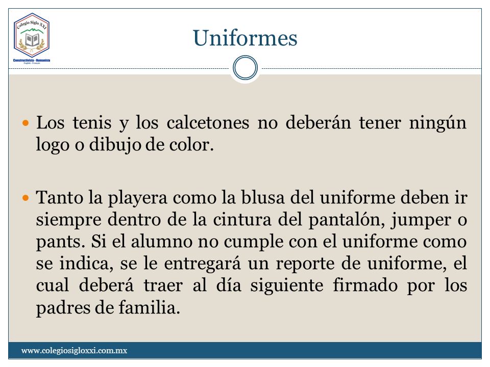 Uniformes Los tenis y los calcetones no deberán tener ningún logo o dibujo de color.