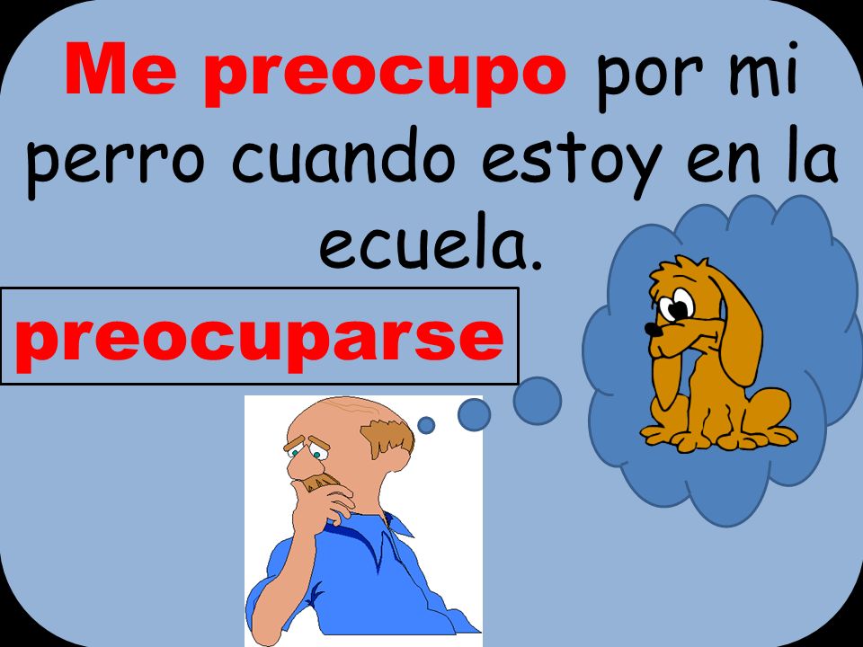 Me preocupo por mi perro cuando estoy en la ecuela.