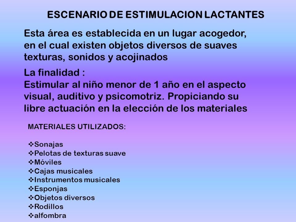 ESCENARIO DE ESTIMULACION LACTANTES
