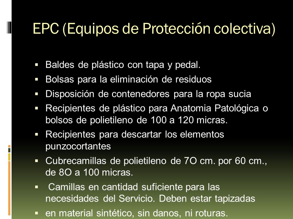EPC (Equipos de Protección colectiva)