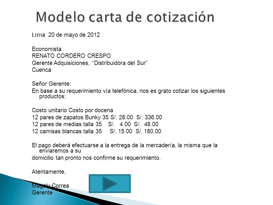 INDICE Carta de cotización - ppt video online descargar