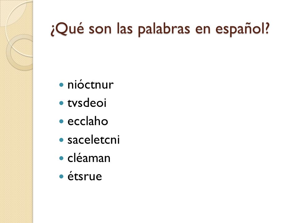 ¿Qué son las palabras en español