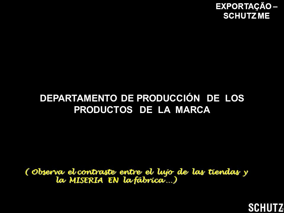 DEPARTAMENTO DE PRODUCCIÓN DE LOS PRODUCTOS DE LA MARCA