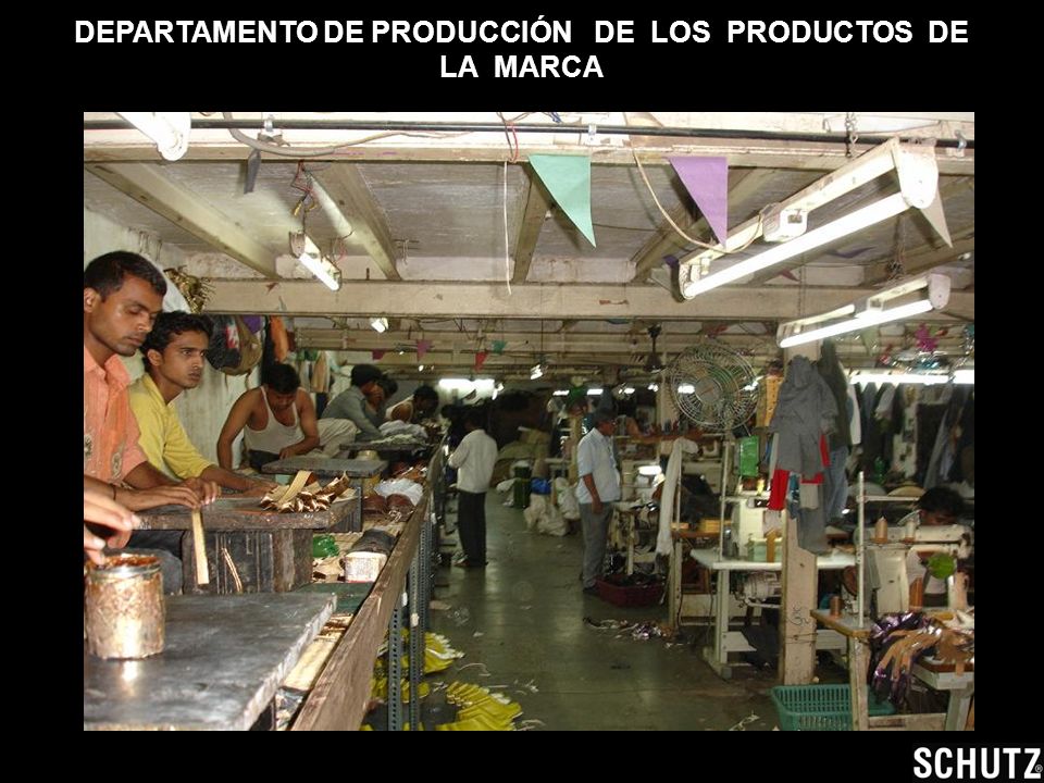 DEPARTAMENTO DE PRODUCCIÓN DE LOS PRODUCTOS DE LA MARCA