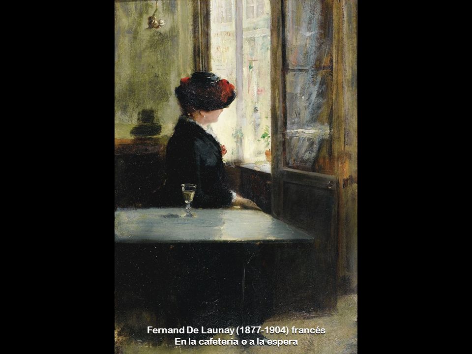 Fernand De Launay ( ) francés En la cafetería o a la espera