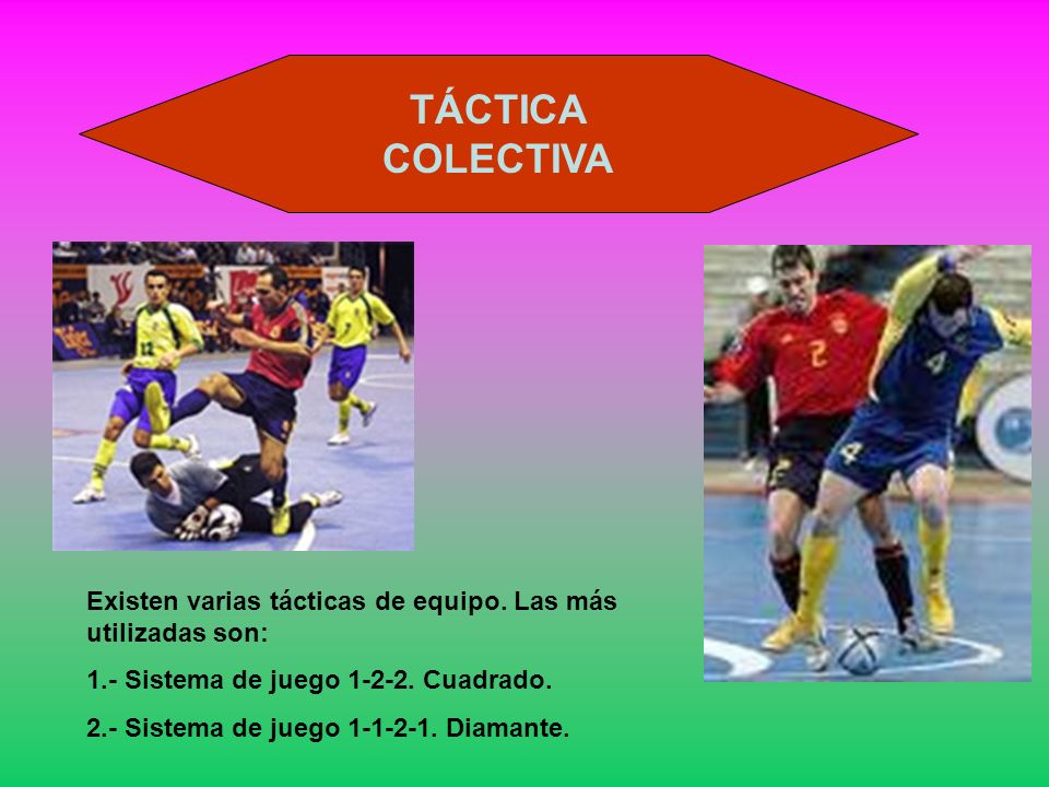 TÁCTICA COLECTIVA Existen varias tácticas de equipo. Las más utilizadas son: 1.- Sistema de juego Cuadrado.
