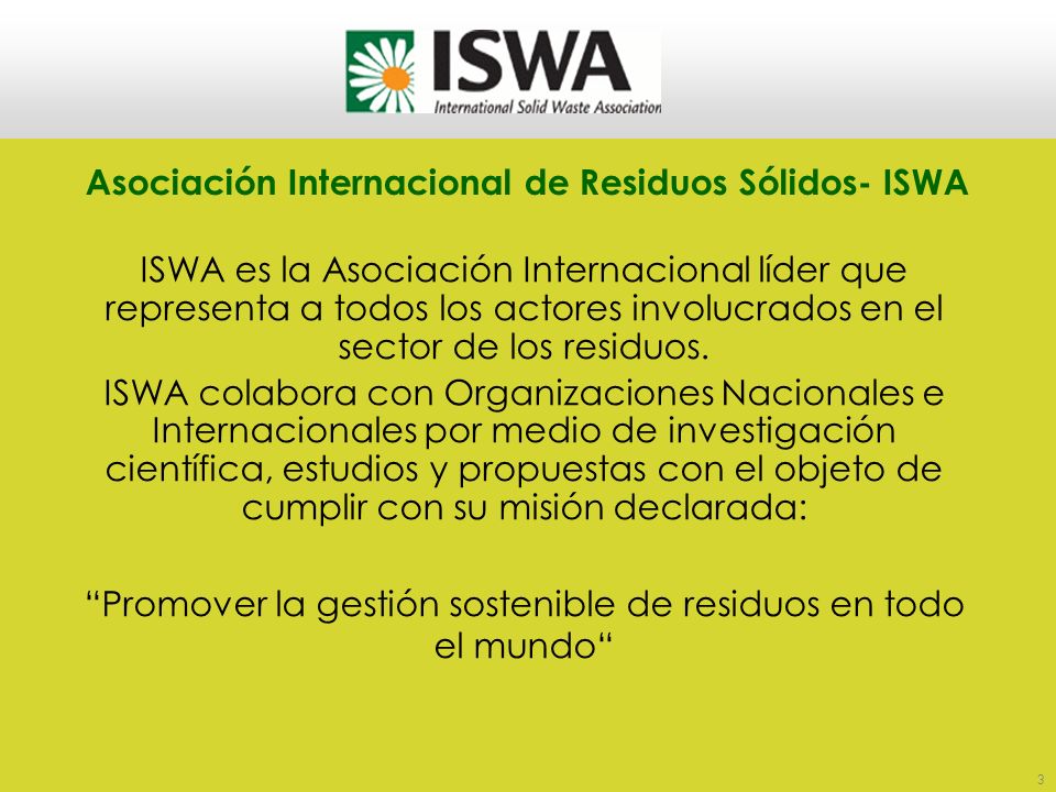 Asociación Internacional de Residuos Sólidos- ISWA
