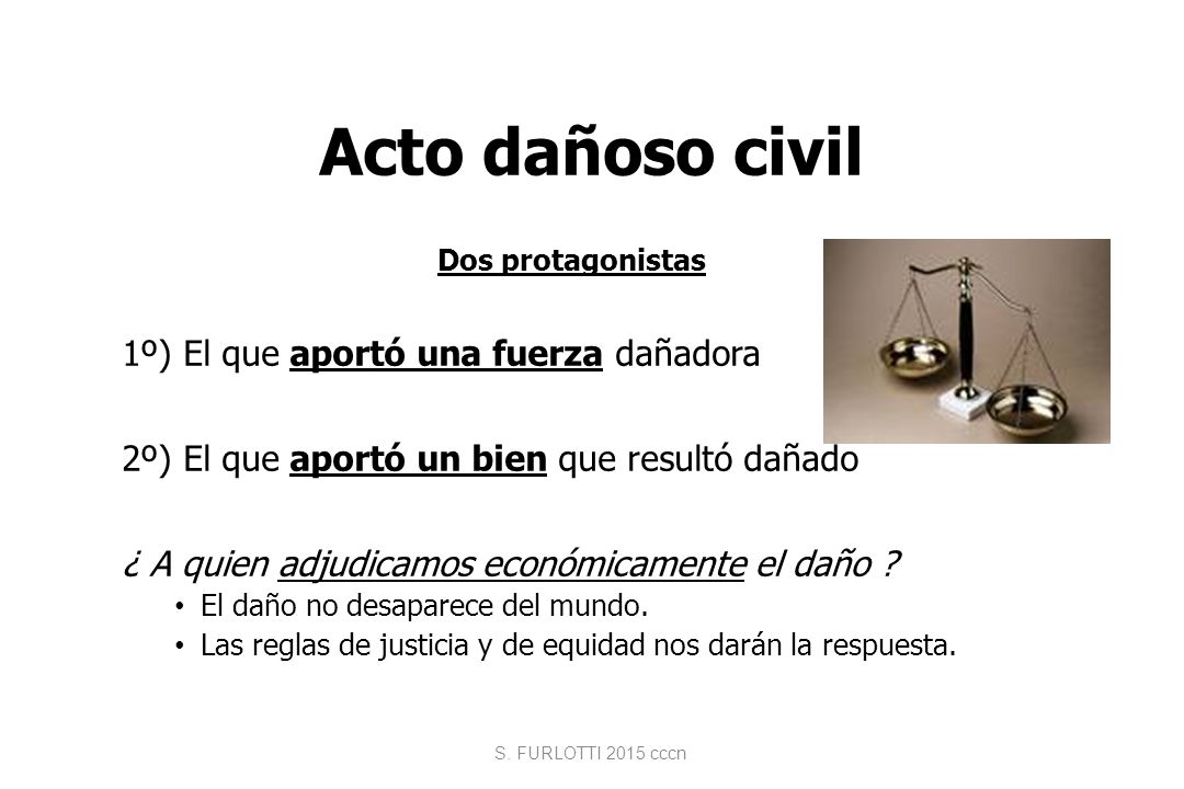 Acto dañoso civil Dos protagonistas