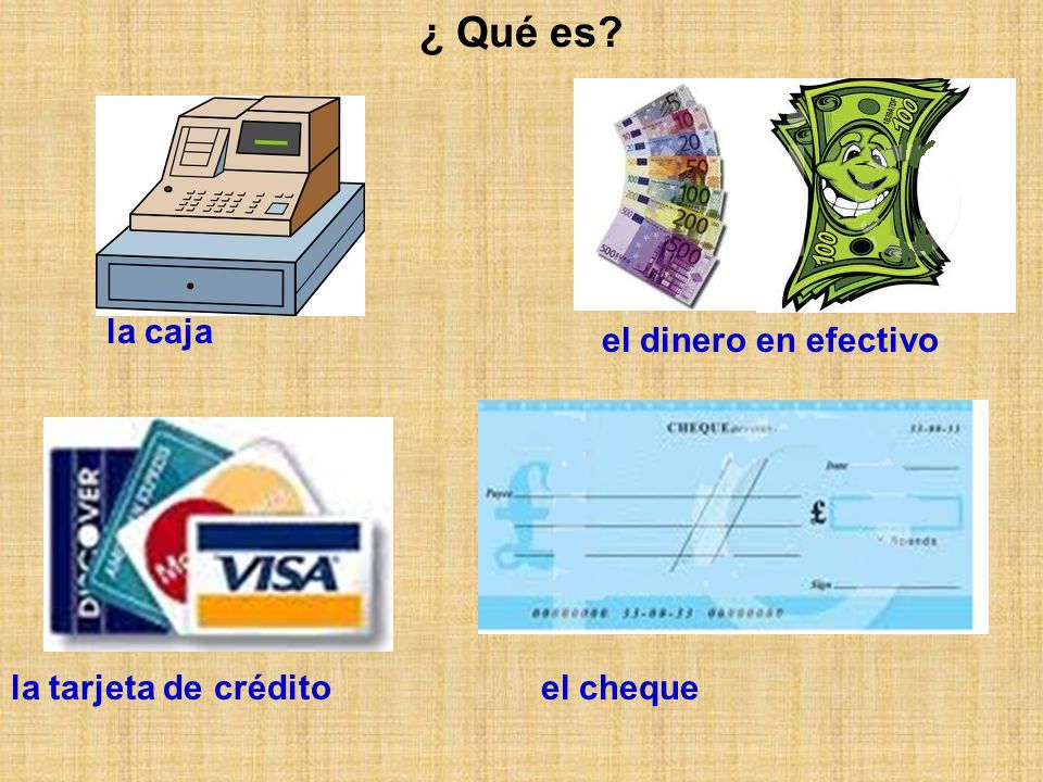 ¿ Qué es la caja el dinero en efectivo la tarjeta de crédito