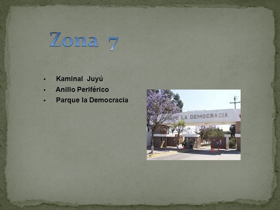 Zona 7 Kaminal Juyú Anillo Periférico Parque la Democracia