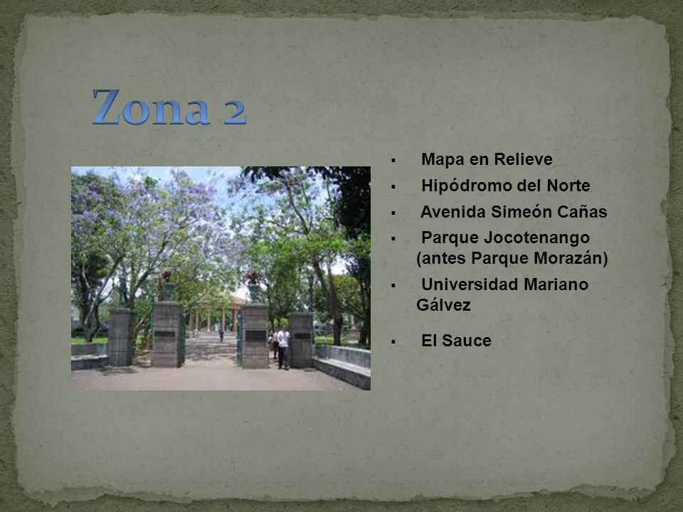 Zona 2 Mapa en Relieve Hipódromo del Norte Avenida Simeón Cañas