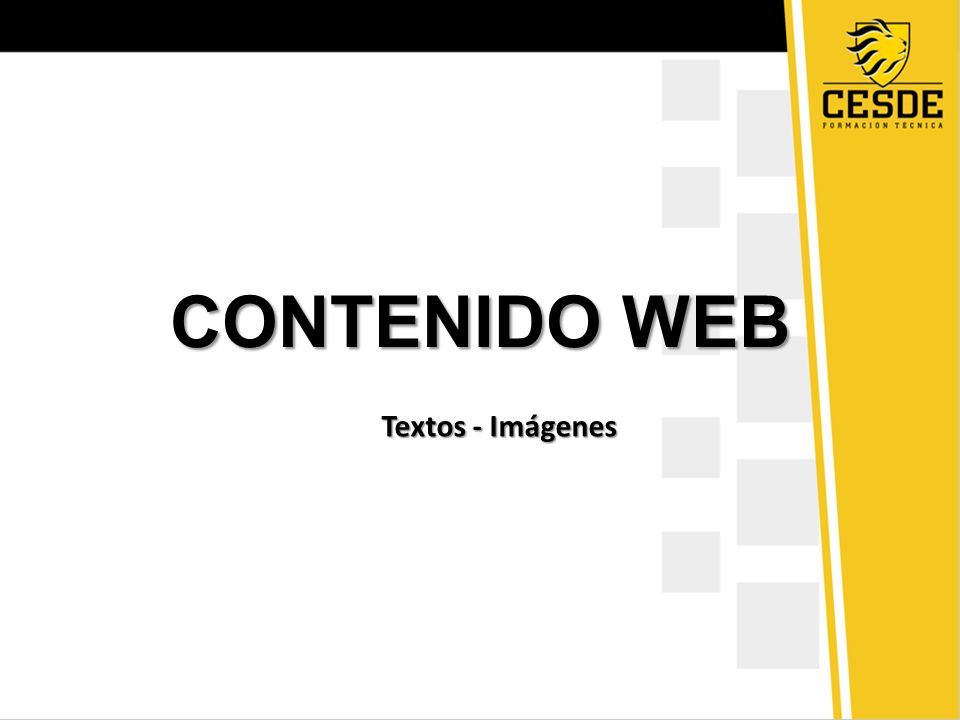 CONTENIDO WEB Textos - Imágenes