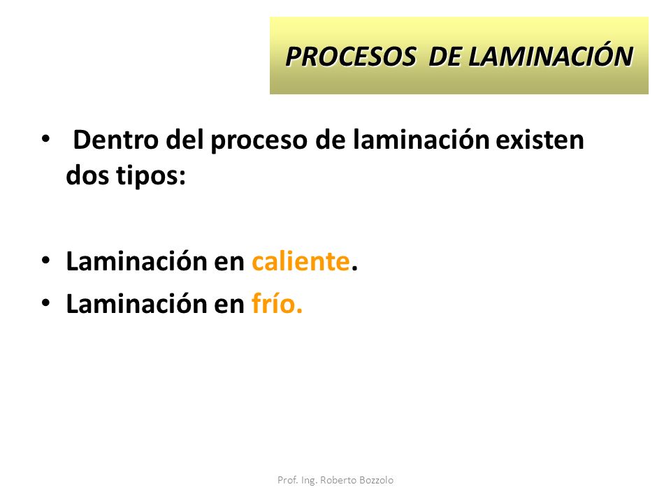 PROCESOS DE LAMINACIÓN