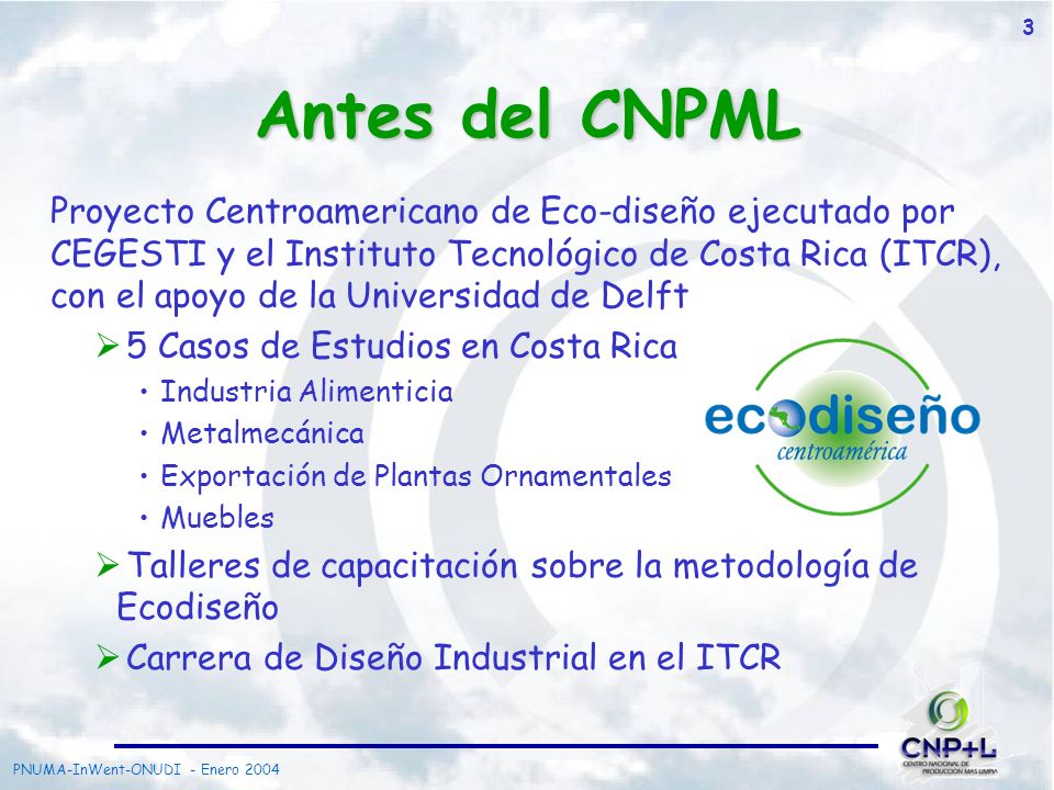 Antes del CNPML