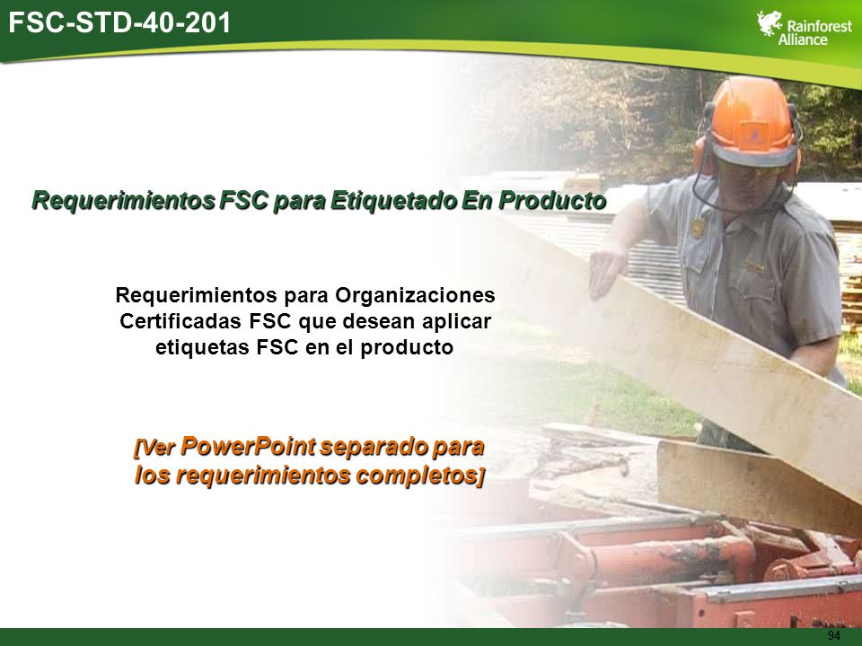 FSC-STD Requerimientos FSC para Etiquetado En Producto