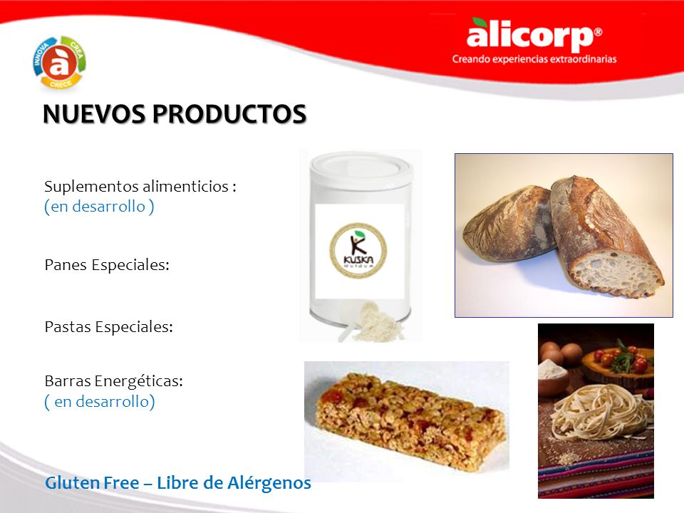 NUEVOS PRODUCTOS Gluten Free – Libre de Alérgenos
