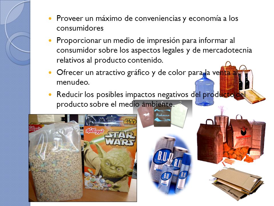 Proveer un máximo de conveniencias y economía a los consumidores