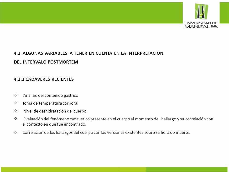 4.1 ALGUNAS VARIABLES A TENER EN CUENTA EN LA INTERPRETACIÓN