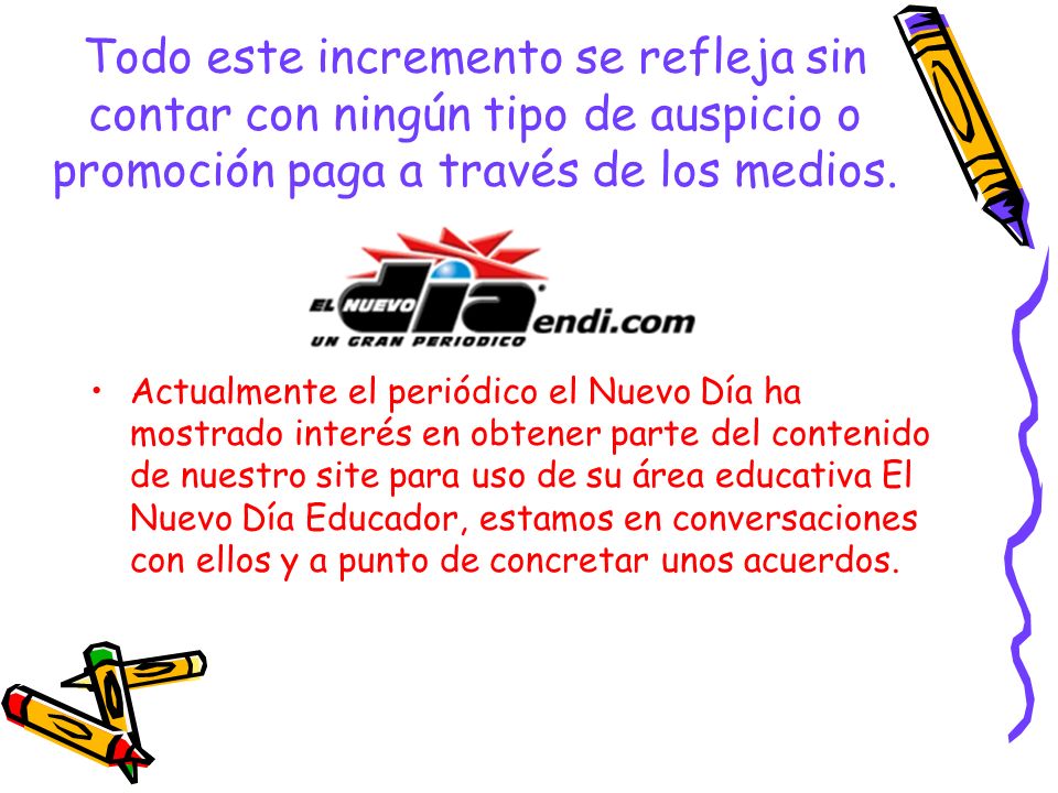 Todo este incremento se refleja sin contar con ningún tipo de auspicio o promoción paga a través de los medios.