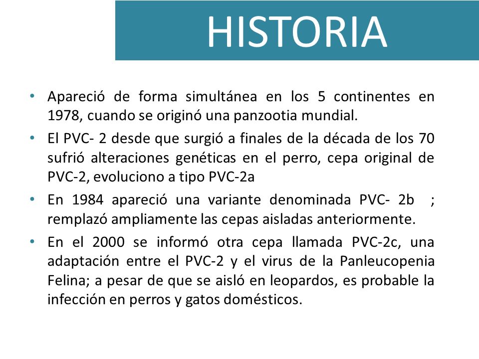 HISTORIA Apareció de forma simultánea en los 5 continentes en 1978, cuando se originó una panzootia mundial.