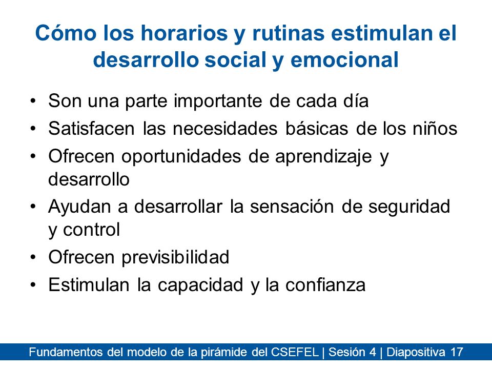 Cómo los horarios y rutinas estimulan el desarrollo social y emocional