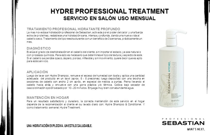 HYDRE PROFESSIONAL TREATMENT SERVICIO EN SALÓN USO MENSUAL