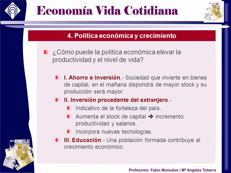 4. Política económica y crecimiento