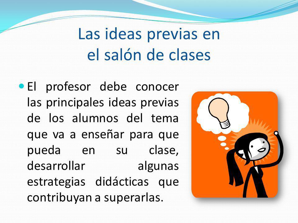 Las ideas previas en el salón de clases