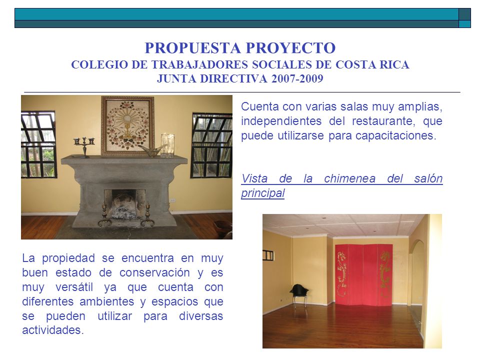PROPUESTA PROYECTO COLEGIO DE TRABAJADORES SOCIALES DE COSTA RICA JUNTA DIRECTIVA