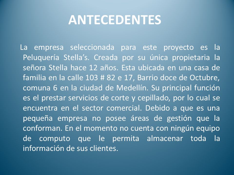 ANTECEDENTES