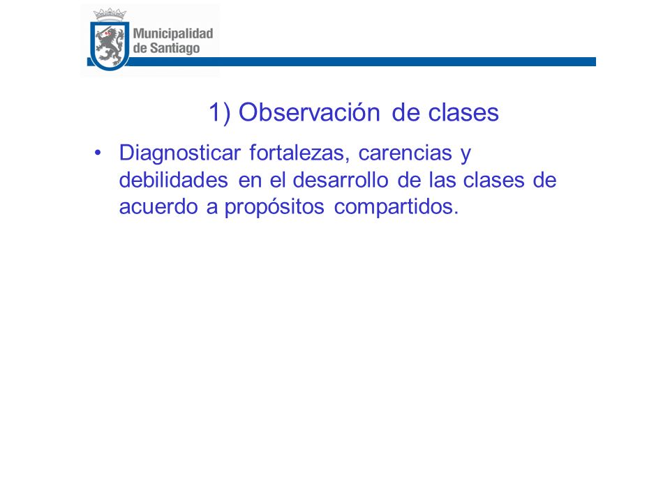 1) Observación de clases