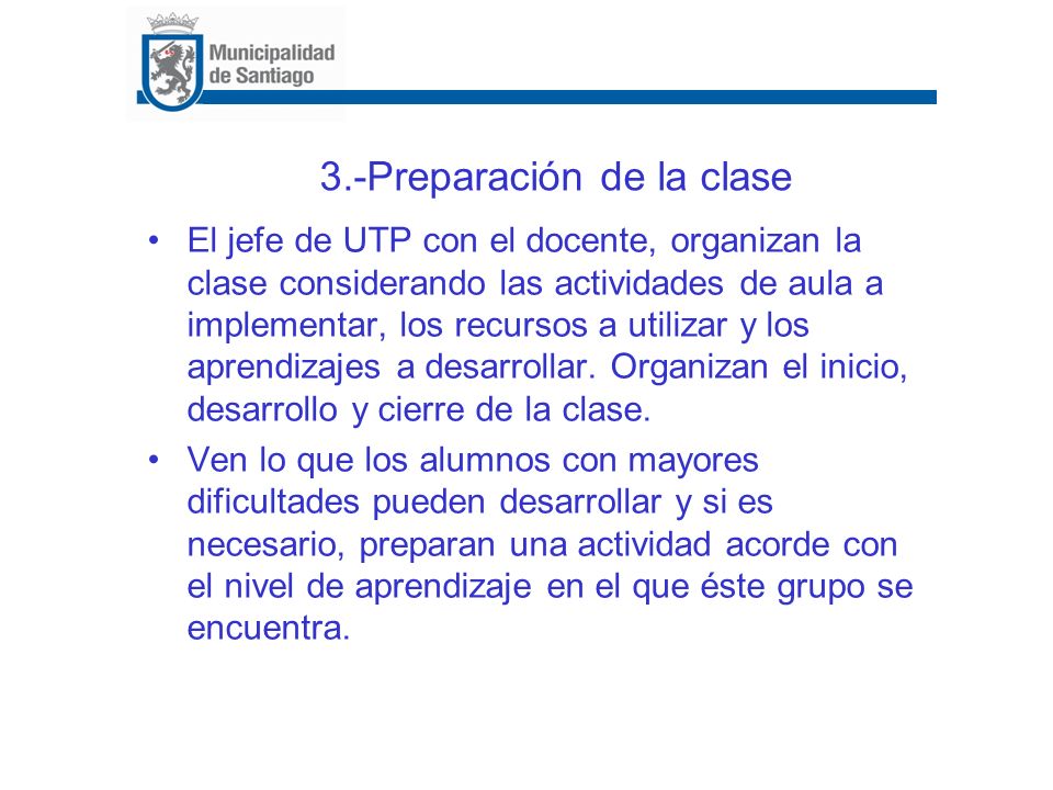 3.-Preparación de la clase