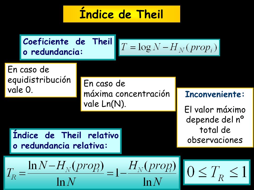 El valor máximo depende del nº total de observaciones